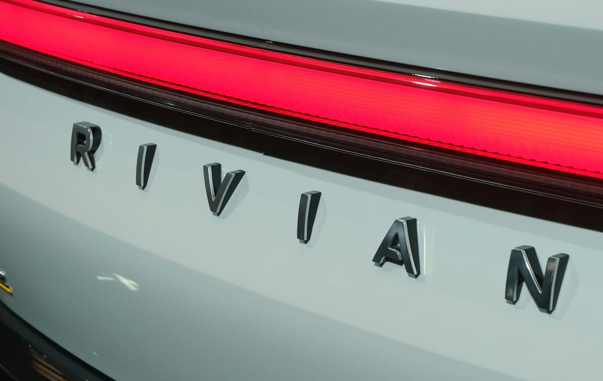 Rivian R2 electric SUV back view.