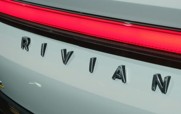 Rivian R2 electric SUV back view.